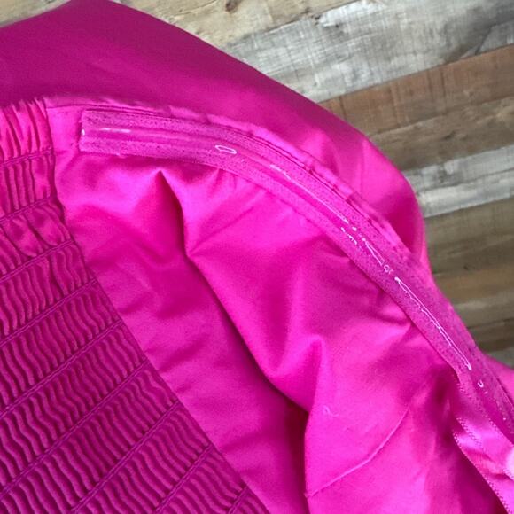 New York & Company Bright Pink Strapless Button Front Maxi Dress SZ Large - Picture 11 of 14